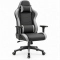 Obrotowy fotel gamingowy czarno-szary 66 × 70 × 122–132 cm