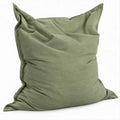 Oliwkowa pufa typu bean bag z poliestru 140 x 180 cm
